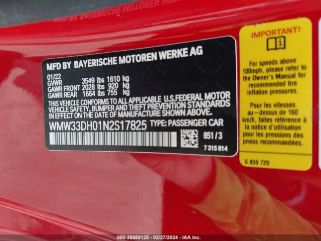 Photo 8 VIN: WMW33DH01N2S17825 - MINI HARDTOP 