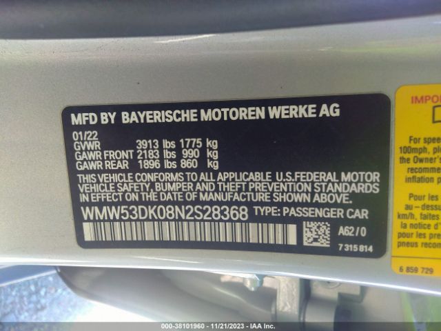 Photo 8 VIN: WMW53DK08N2S28368 - MINI HARDTOP 