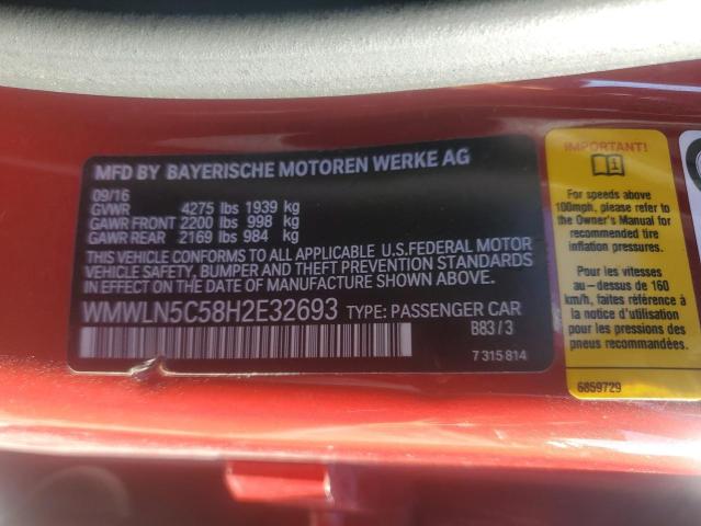 Photo 11 VIN: WMWLN5C58H2E32693 - MINI COOPER CLU 