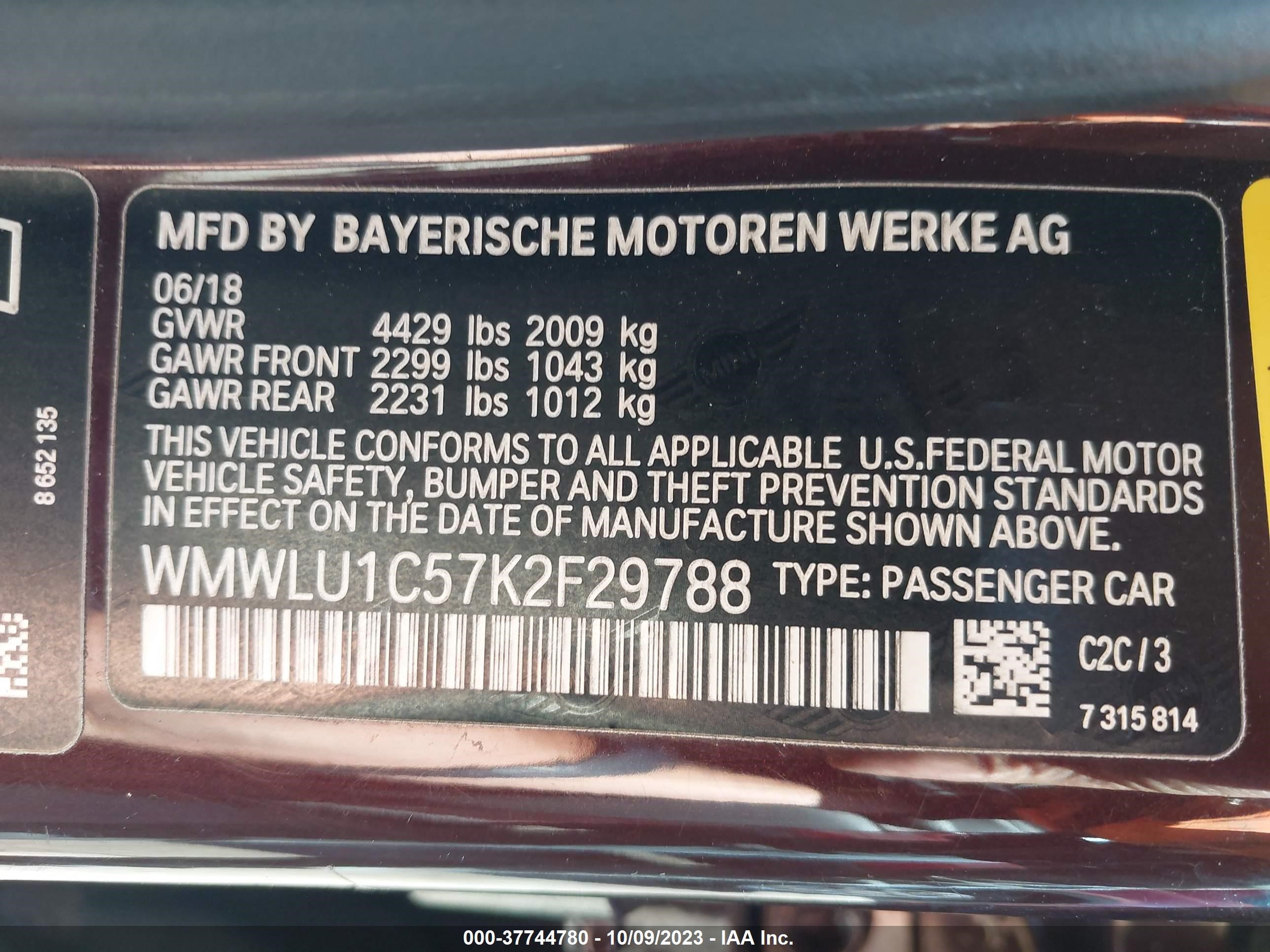 Photo 8 VIN: WMWLU1C57K2F29788 - MINI CLUBMAN 