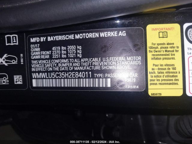 Photo 8 VIN: WMWLU5C35H2E84011 - MINI CLUBMAN 