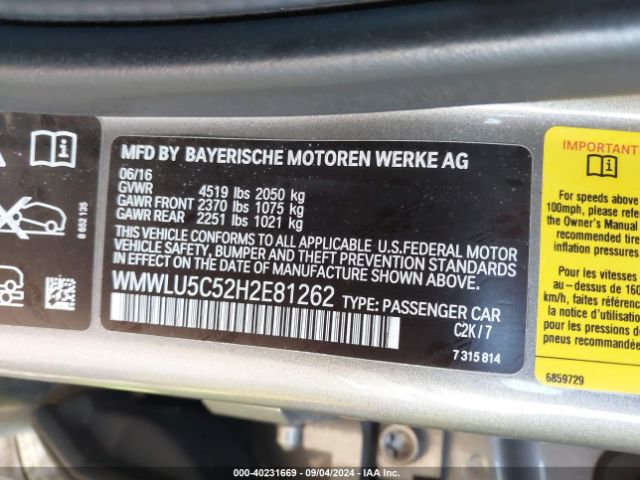 Photo 8 VIN: WMWLU5C52H2E81262 - MINI CLUBMAN 