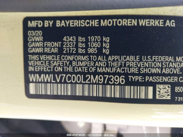 Photo 8 VIN: WMWLV7C00L2M97396 - MINI CLUBMAN 