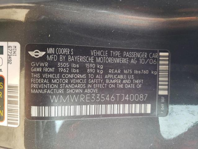 Photo 13 VIN: WMWRE33546TJ40087 - MINI COOPER S 