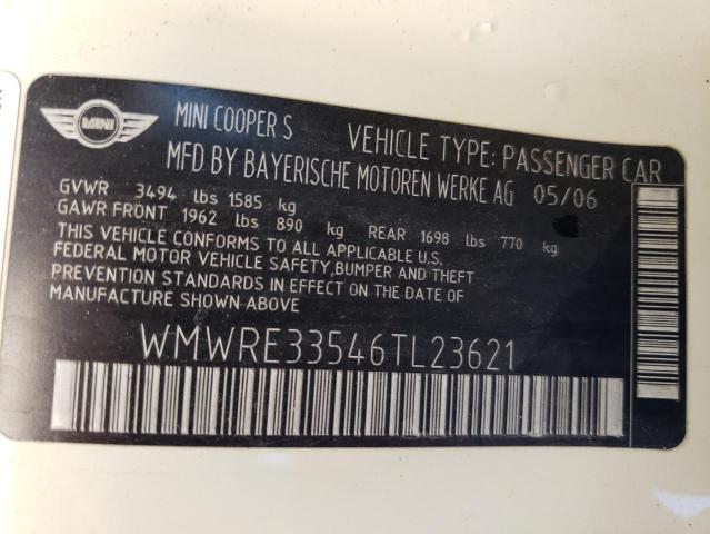 Photo 11 VIN: WMWRE33546TL23621 - MINI COOPER 