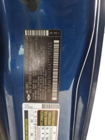 Photo 11 VIN: WMWRH33547TL95265 - MINI COOPER S 