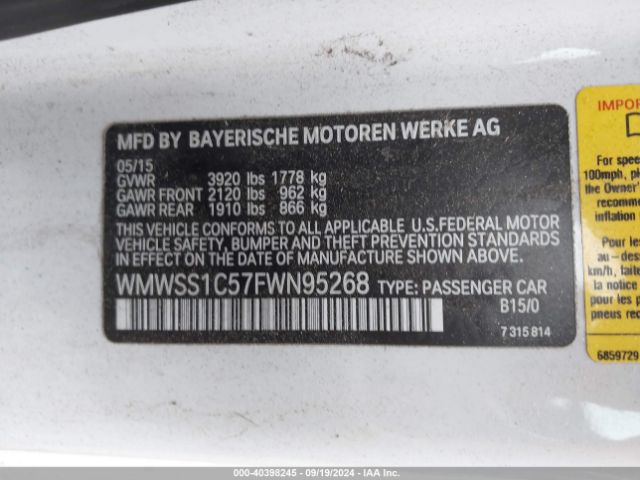 Photo 8 VIN: WMWSS1C57FWN95268 - MINI PACEMAN 