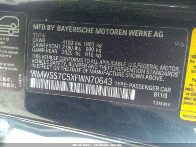 Photo 8 VIN: WMWSS7C5XFWN70643 - MINI PACEMAN 