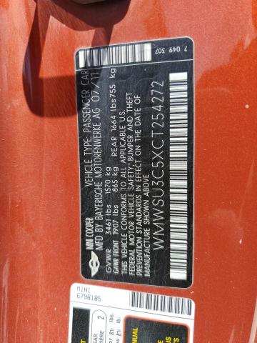 Photo 11 VIN: WMWSU3C5XCT254272 - MINI COOPER 