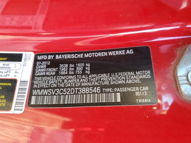 Photo 11 VIN: WMWSV3C52DT388546 - MINI COOPER S 