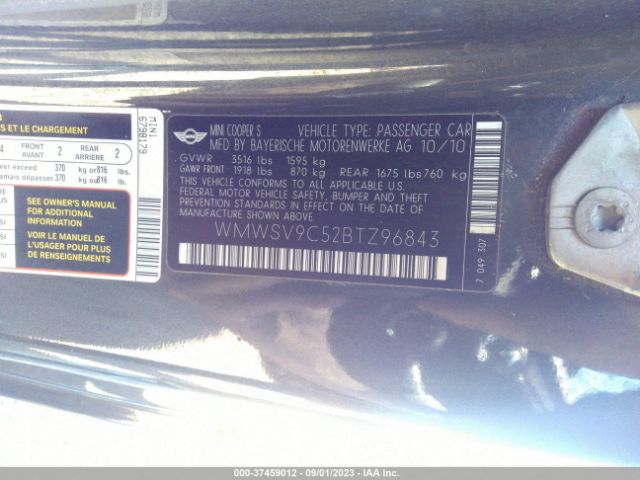 Photo 8 VIN: WMWSV9C52BTZ96843 - MINI JOHN COOPER WORKS 