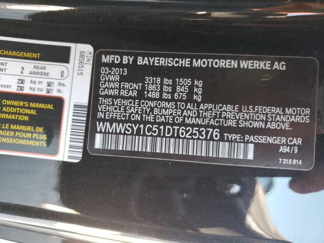 Photo 9 VIN: WMWSY1C51DT625376 - MINI COOPER ROA 