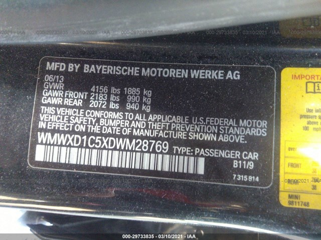 Photo 8 VIN: WMWXD1C5XDWM28769 - MINI COOPER COUNTRYMAN 