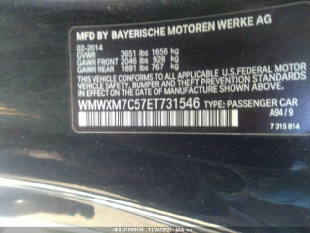 Photo 8 VIN: WMWXM7C57ET731546 - MINI COOPER HARDTOP 