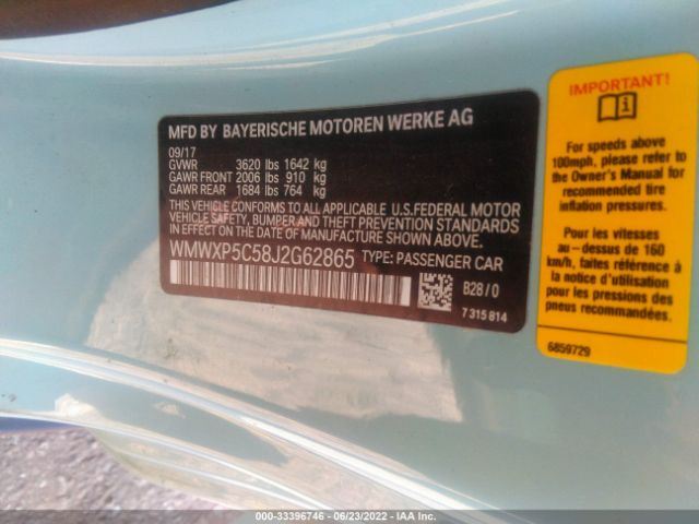 Photo 8 VIN: WMWXP5C58J2G62865 - MINI HARDTOP 2 DOOR 