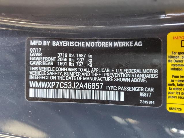 Photo 11 VIN: WMWXP7C53J2A46857 - MINI COOPER S 