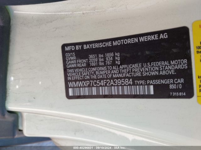 Photo 8 VIN: WMWXP7C54F2A39584 - MINI HARDTOP 