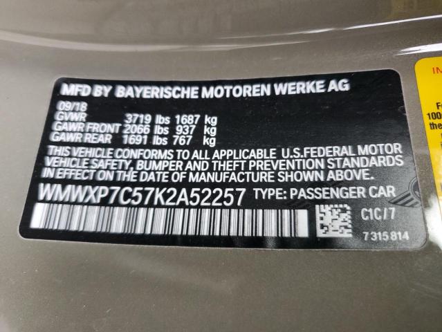 Photo 11 VIN: WMWXP7C57K2A52257 - MINI COOPER 