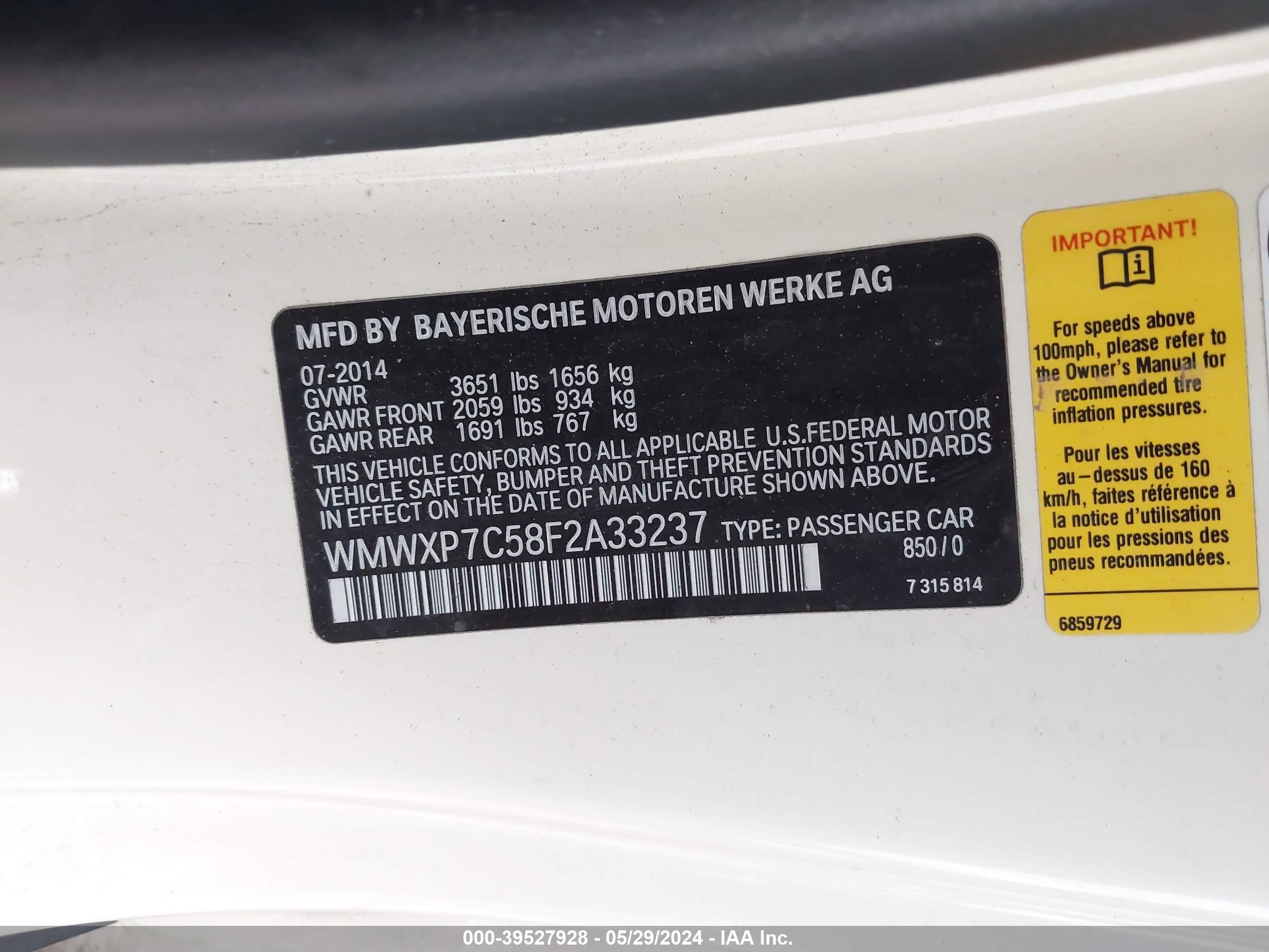 Photo 8 VIN: WMWXP7C58F2A33237 - MINI HARD TOP 
