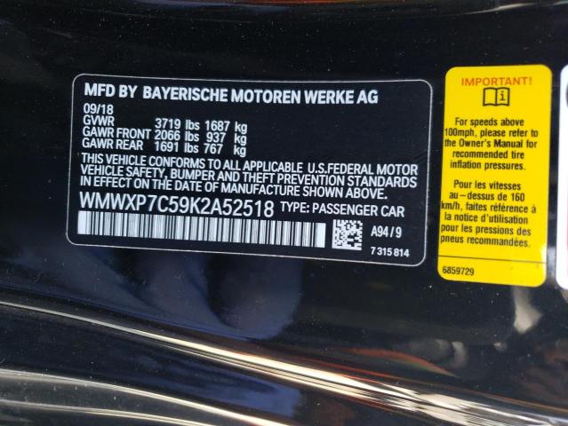 Photo 12 VIN: WMWXP7C59K2A52518 - MINI COOPER S 