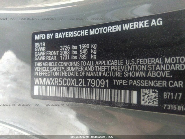 Photo 8 VIN: WMWXR5C0XL2L79091 - MINI COOPER 