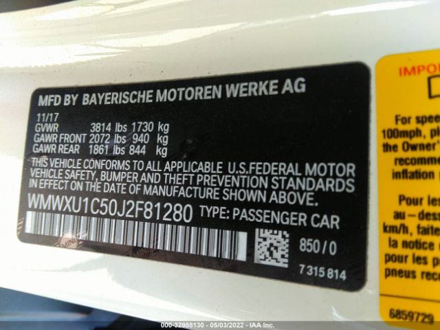 Photo 8 VIN: WMWXU1C50J2F81280 - MINI HARDTOP 4 DOOR 