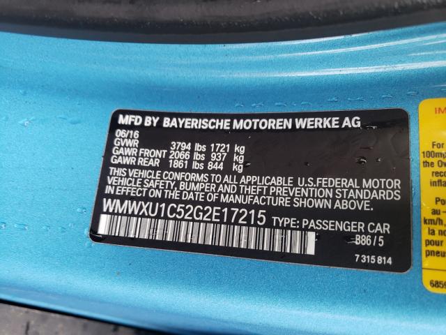 Photo 9 VIN: WMWXU1C52G2E17215 - MINI COOPER CLU 