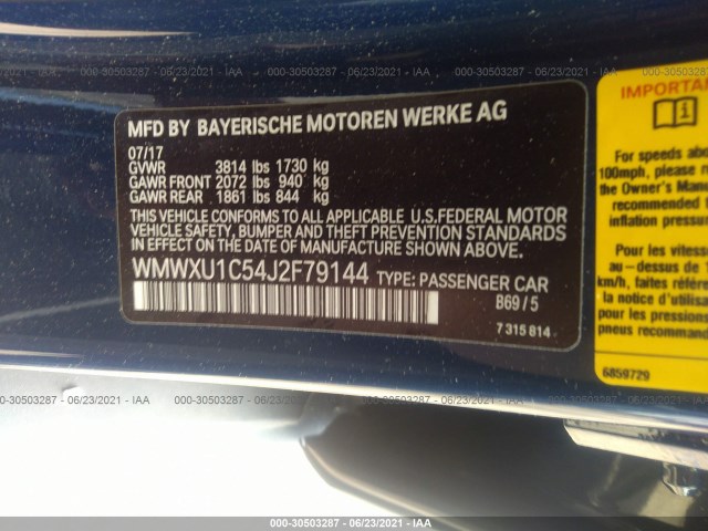 Photo 8 VIN: WMWXU1C54J2F79144 - MINI HARDTOP 4 DOOR 