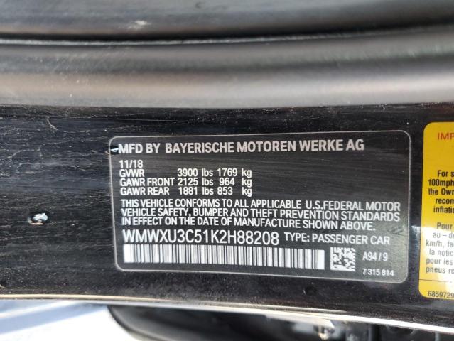 Photo 9 VIN: WMWXU3C51K2H88208 - MINI COOPER S 