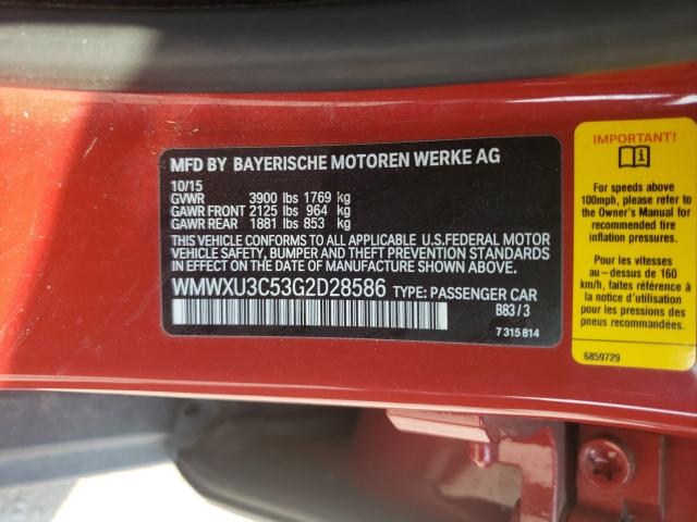 Photo 9 VIN: WMWXU3C53G2D28586 - MINI COOPER S 