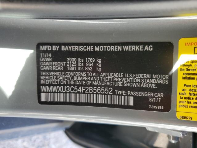 Photo 11 VIN: WMWXU3C54F2B56552 - MINI COOPER 