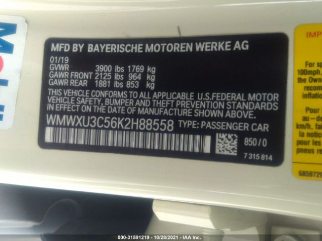 Photo 8 VIN: WMWXU3C56K2H88558 - MINI HARDTOP 4 DOOR 