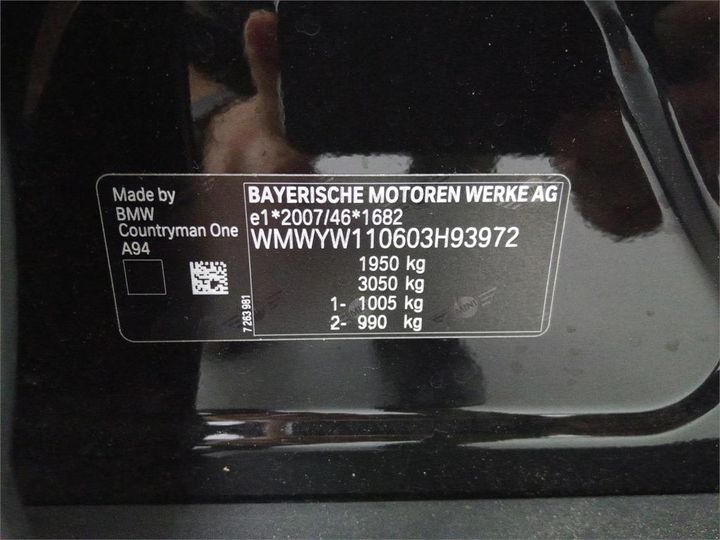 Photo 11 VIN: WMWYW110603H93972 - MINI MINI COUNTRYMAN 