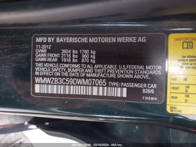 Photo 8 VIN: WMWZB3C59DWM07065 - MINI COUNTRYMAN 