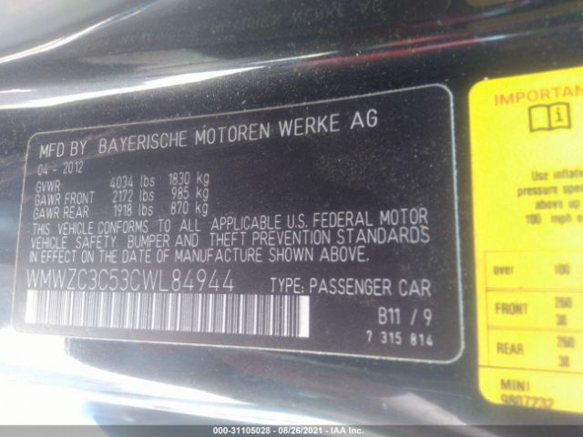 Photo 8 VIN: WMWZC3C53CWL84944 - MINI COOPER COUNTRYMAN 