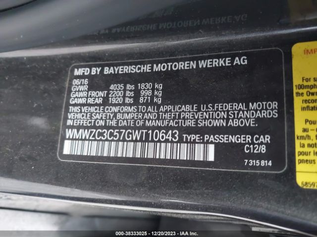 Photo 8 VIN: WMWZC3C57GWT10643 - MINI COUNTRYMAN 