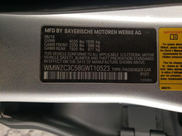 Photo 9 VIN: WMWZC3C58GWT10523 - MINI COOPER S C 