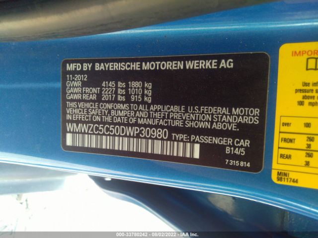 Photo 8 VIN: WMWZC5C50DWP30980 - MINI COOPER COUNTRYMAN 