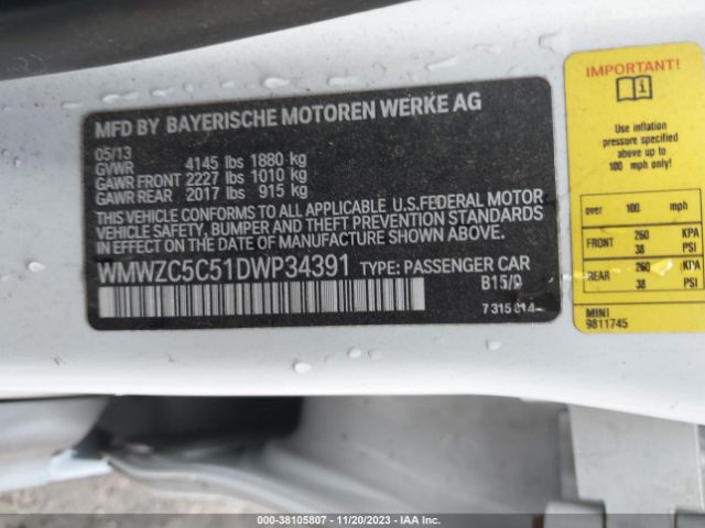 Photo 8 VIN: WMWZC5C51DWP34391 - MINI COUNTRYMAN 