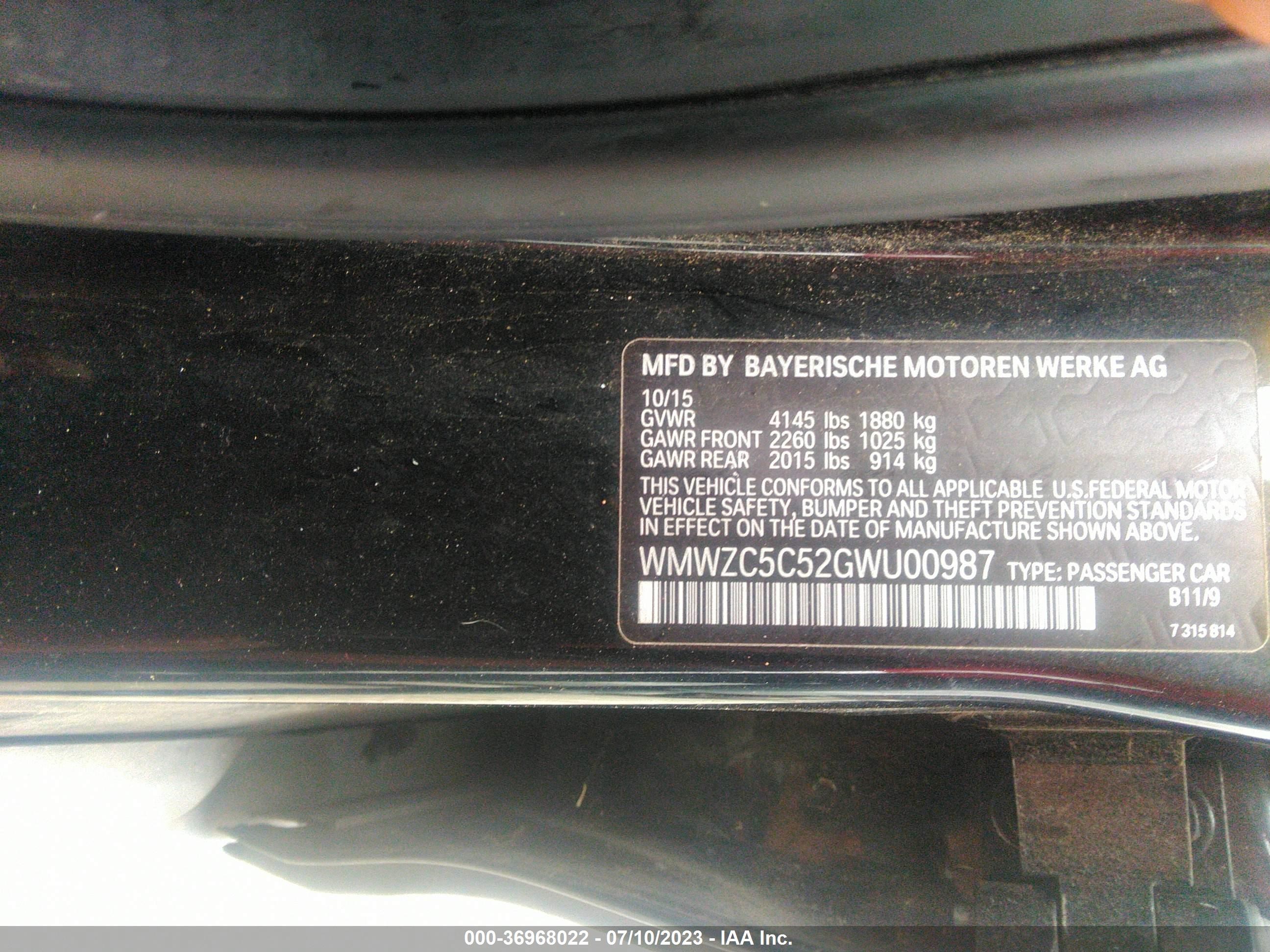 Photo 8 VIN: WMWZC5C52GWU00987 - MINI COUNTRYMAN 