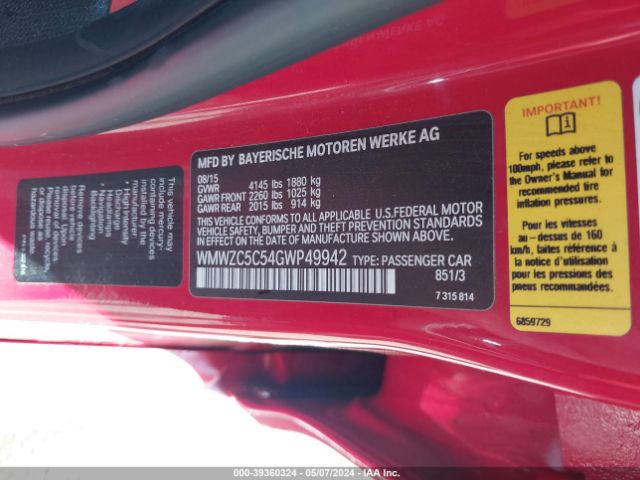 Photo 8 VIN: WMWZC5C54GWP49942 - MINI COUNTRYMAN 