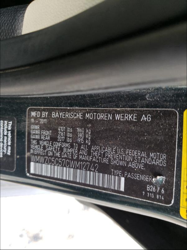 Photo 9 VIN: WMWZC5C57CWM12742 - MINI COOPER S C 