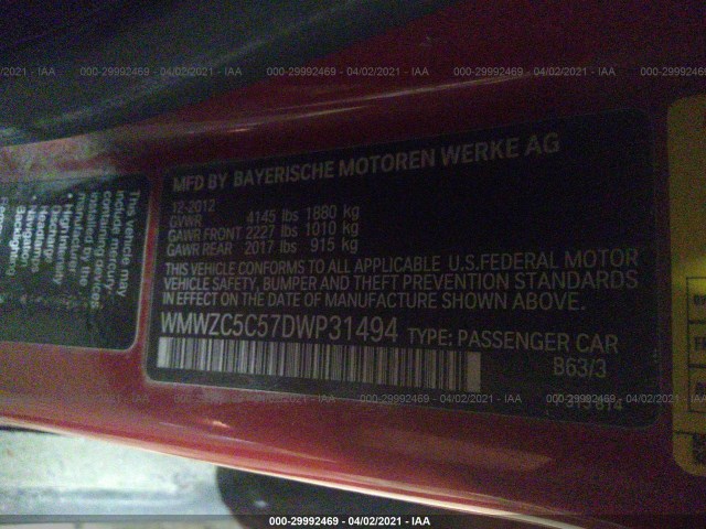 Photo 8 VIN: WMWZC5C57DWP31494 - MINI COOPER COUNTRYMAN 