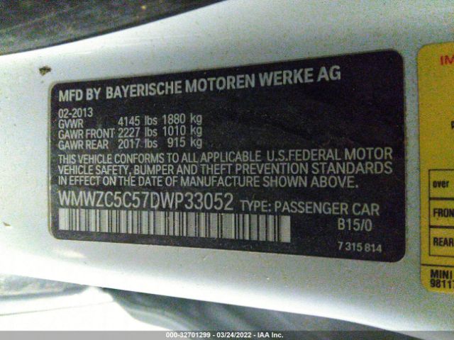 Photo 8 VIN: WMWZC5C57DWP33052 - MINI COOPER COUNTRYMAN 