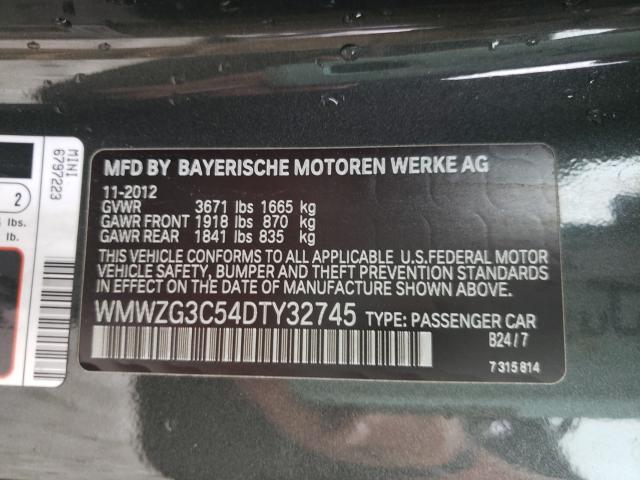 Photo 9 VIN: WMWZG3C54DTY32745 - MINI COOPER S C 