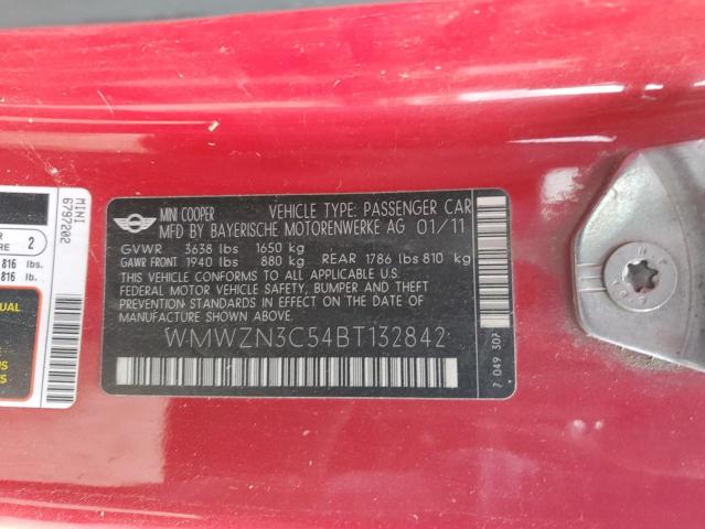 Photo 11 VIN: WMWZN3C54BT132842 - MINI COOPER 