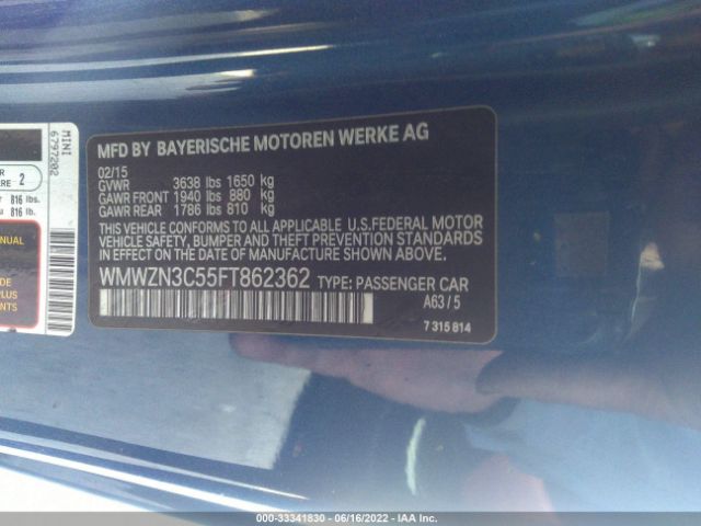 Photo 8 VIN: WMWZN3C55FT862362 - MINI COOPER CONVERTIBLE 