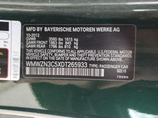 Photo 9 VIN: WMWZN3C5XDT265933 - MINI COOPER 