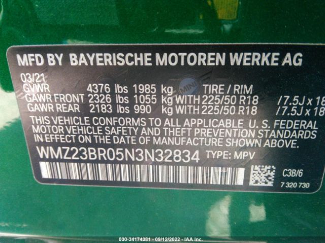 Photo 8 VIN: WMZ23BR05N3N32834 - MINI COUNTRYMAN 