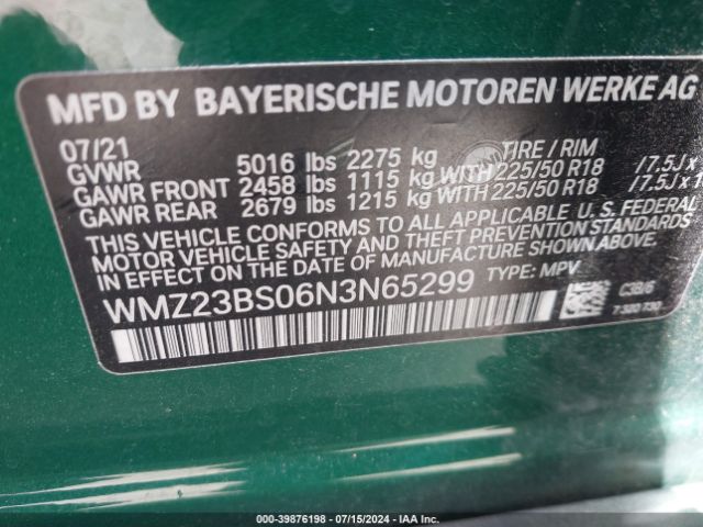 Photo 8 VIN: WMZ23BS06N3N65299 - MINI COUNTRYMAN 